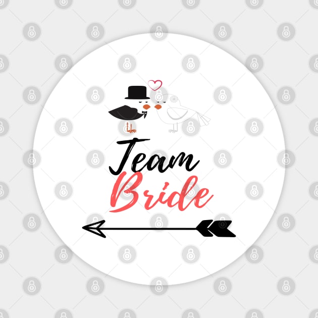 Team Bride Bird / Bachelorette Party / Bride Party Magnet by Isdinval